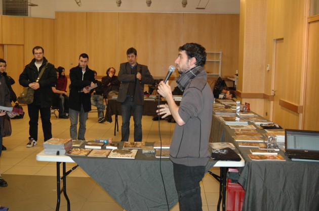 Le président de l'association et la remise des prix de la 17e Joute des Champion.